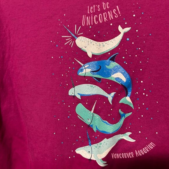 Ethica Attraction Vancouver Aquarium “Let’s Be Unicorns” T-Shirt | Kids Size 12 - Picture 3 of 5